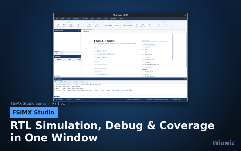 RTL Simulation, Debug and Coverage in One Window