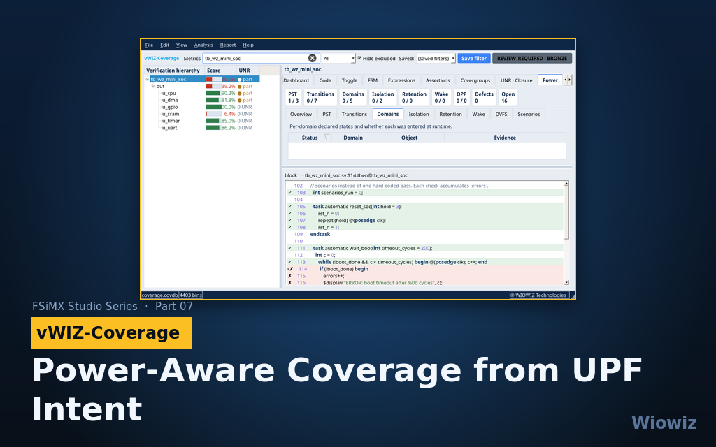 Power-Aware Coverage from UPF Intent